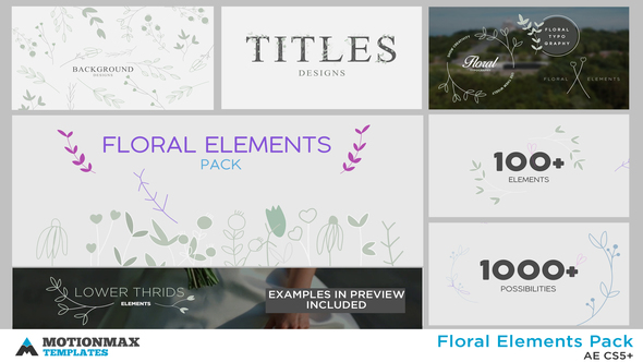 108 flower elements after effect free download